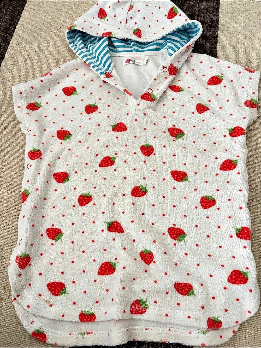 babybøisen Strawberry Hooded Top Baby 2T
